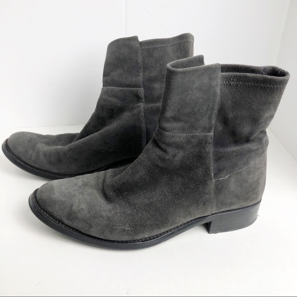 Stuart Weitzman gray suede 5050 mid calf boots - Picture 4 of 5